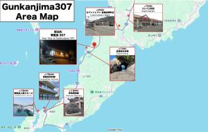 a map of guatemala area map at Gunkanjima 307 in Nagasaki
