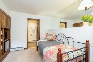 a bedroom with a bed in a room at Manitou Lodge 4 by Alpine Lodging Telluride in Telluride