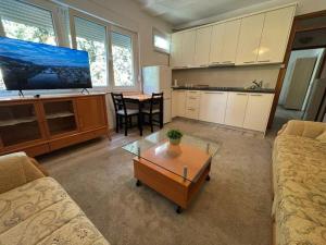 a living room with a couch and a table at Parking free in Mostar