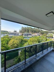 a view from the balcony of a house at Riviera Villa Kemer in Agva