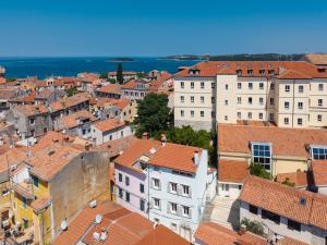 an aerial view of a city with buildings at Villa San Martein in Rovinj