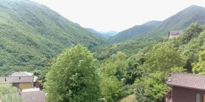 a view of a valley with mountains in the background at I Ponti in Fanano