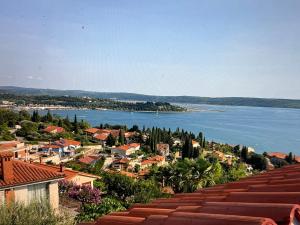 a view of a town and a body of water at Villa Maya in Portorož