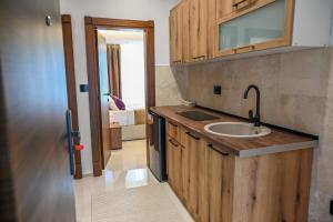 a bathroom with a sink and a mirror at Villa LaMia in Ulcinj +111 photos