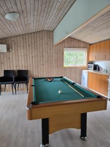 a billiard room with a pool table in it at Pool House With Space For Relaxation in Bording Stationsby