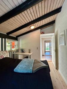 a bedroom with a large bed in a room at Togetherness Coziness Magical Great Belt View in Tranekær