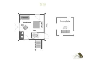 a floor plan of a house withium at Lennepserf - De Bok in Veessen