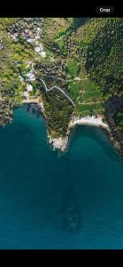 an aerial view of a group of islands and water at Apartments Suljovic in Ulcinj
