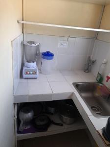 a small kitchen with a mixer and a sink at Alojamiento Central Ibagué in Ibagué +5 photos