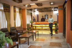 Χώρος καθιστικού στο Hotel Yambu kathmandu