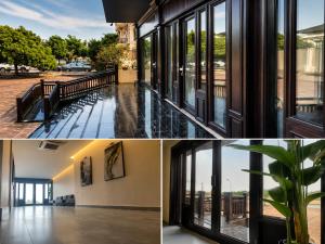 a collage of photos of a building with windows at AL KALDi in Salalah