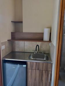 a kitchen with a sink and a counter top at Chill Studio Near Beach Tamarindo in Tamarindo +5 photos