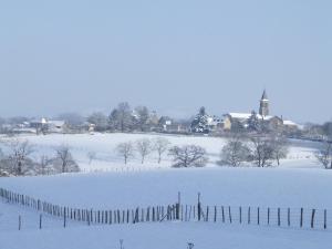 Gîte à la ferme v zimě