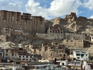 a group of buildings on top of a mountain at The Grand K2 Hotel in Leh