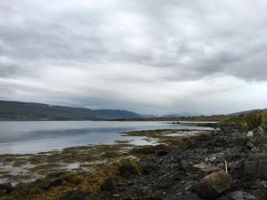 a view of a lake on a cloudy day at Vacation Home Fagravik in Akureyri