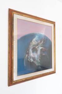 a painting of a fish in a boat at Enza House in Chioggia