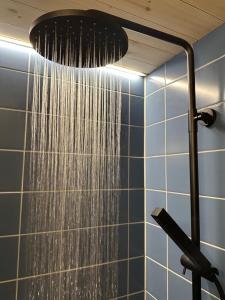 a shower with water dripping from a shower head at Kulturgården Bjerkem in Steinkjer +26 photos
