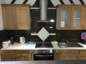 Kuchyň nebo kuchyňský kout v ubytování Appartements Charles De Gaulle
