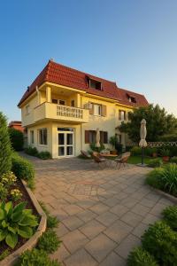 a building with a patio in front of it at Villa Topaz in Capoterra