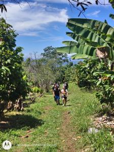 a group of people walking down a trail at SAN SENDERISMO ROOM in Mariquita