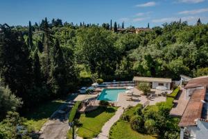 an aerial view of a villa with a swimming pool at Summer Nights Resort in Ipsos