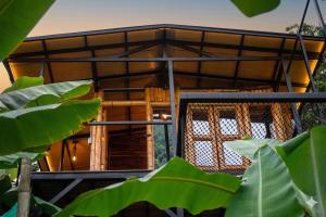 a tree house in a forest with green leaves at Rinconcito Guzmán in Pereira +3 photos