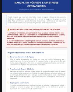 a screenshot of a webpage of a manual do inspectorate and different departments at Pousada da Mangueira 1 in Barreirinhas