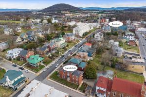 an aerial view of a small town with houses at Magnolia Suite in Staunton