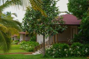a house with a tree in front of it at White Petals Resort in Bangalore