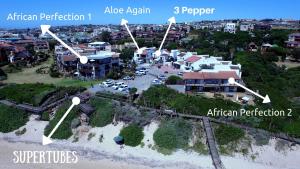 an aerial view of a resort with a train station at 3 Pepper Street by African Perfection in Jeffreys Bay