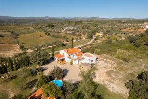 an aerial view of a house on a hill at Casa Rural Mas Halcón in Useras