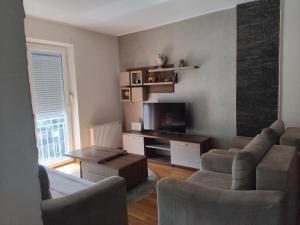 a living room with a couch and a television at Zvezdica in Užice