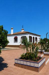 a large white building with a building at Antigua Villa Medina casa con piscina 3 habitaciones in Marchena