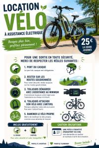 a flyer for a bike promotion with a picture of a bike at Le Ptit Refuge d'Ay in Ay