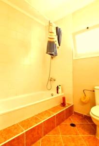 ein Badezimmer mit Badewanne und Toilette in der Unterkunft LECÉLESTE in Lithakia + 32 Fotos