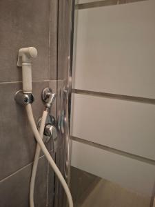 a shower hose attached to a wall in a bathroom at Palazzo Ruisi in Scordia +30 photos