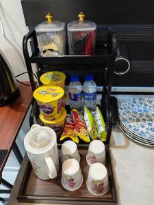 a tray filled with food and drinks on a table at The Kobe House 2 in Kuala Berang