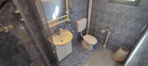 a bathroom with a toilet and a sink and a shower at Lake House Ceric in Jajce +31 photos
