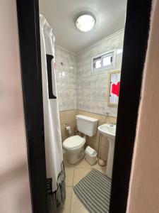 ein Badezimmer mit Toilette und Waschbecken in der Unterkunft GORRITI VIEW in Partido Lomas de Zamora