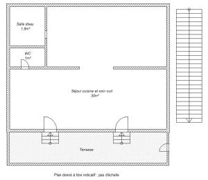 a floor plan of a bathroom with diagrams at La croce in Letia