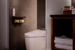 a bathroom with a white toilet in a room at Qingcheng Mountain Wujing Mountain Residence in Dujiangyan +74 photos