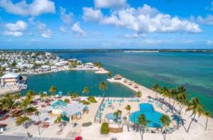 an aerial view of the beach at a resort at Rv Lot in Paradise in Cudjoe Key
