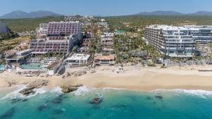 an aerial view of a beach and buildings at Casa 4 C's in Cabo San Lucas