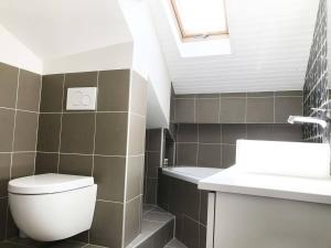 a bathroom with a toilet and a sink at La Mansarde du Port FAMILLY HOME in Nice