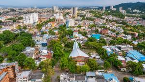 an aerial view of a city with buildings at Hotel Arboleda de Cádiz in Ibagué