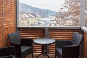 Nespecifikovaný výhled na hory nebo výhled na hory při pohledu z hotelu