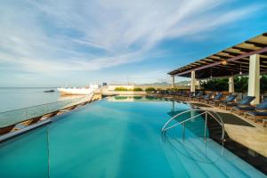 a swimming pool on the roof of a cruise ship at Hyatt Regency Trinidad in Port-of-Spain