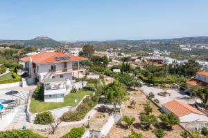 an aerial view of a house with a garden at Elysian View Estate in Faliraki