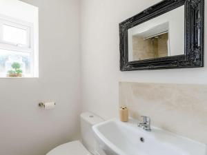 a bathroom with a white toilet and a mirror at 2 Bed in Lydbrook oc-83665 in Lydbrook +16 photos