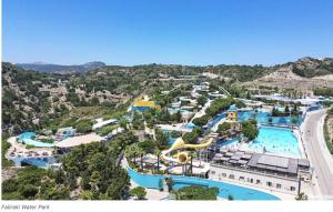 an aerial view of a water park at Forest Calm Faliraki in Faliraki